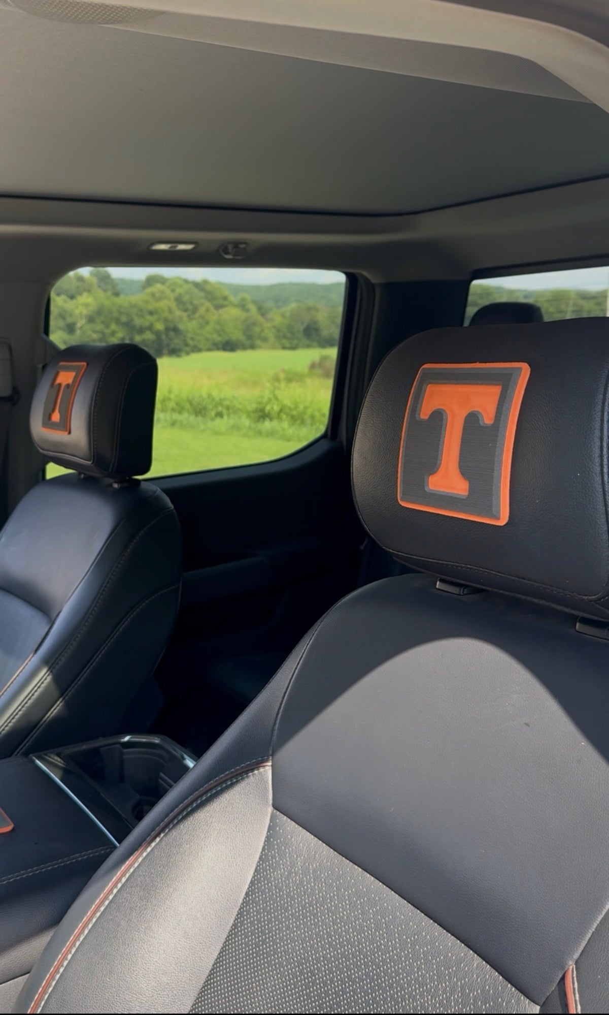 Power T Headrest Badges