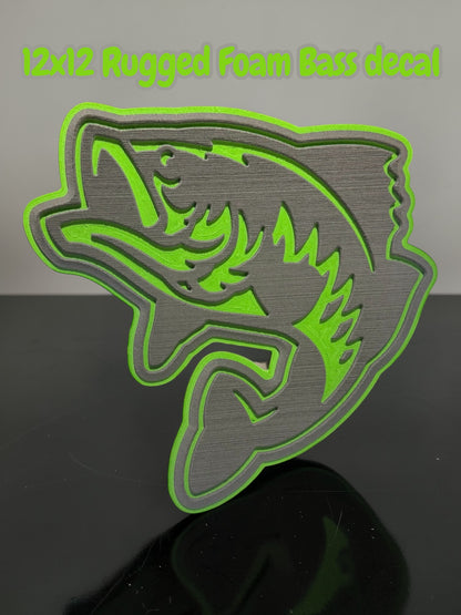 12”x12” XtremeMarine Foam Bass Decal