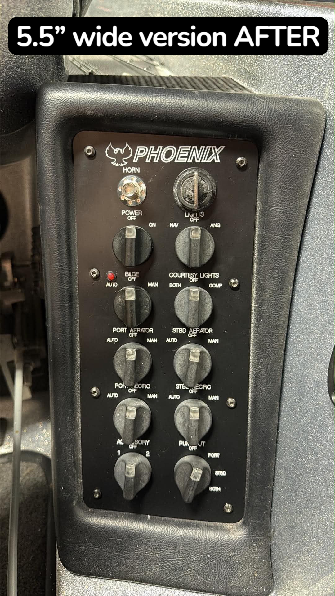 Phoenix engraved switch panel